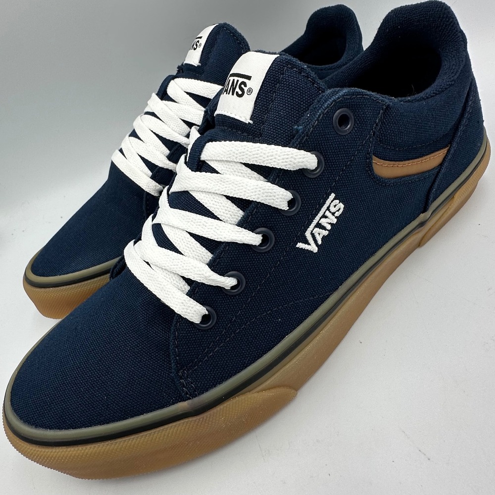 Vans Seldan Gum Sole Skate Streetwear Canvas Sneakers Men's 10 Navy Indie NIB